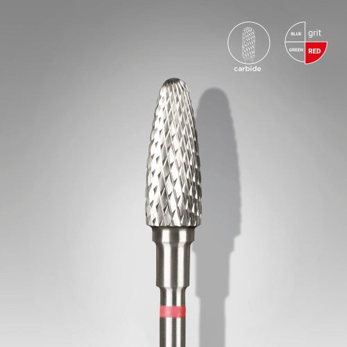 Hartmetall-Nagelbohrer, „Mais“, rot, Kopfdurchmesser 5 mm/ Arbeitsteil 13 mm, FT90R050/13