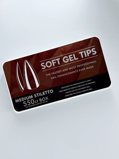 Gel tips Medium Stiletto, 550pcs