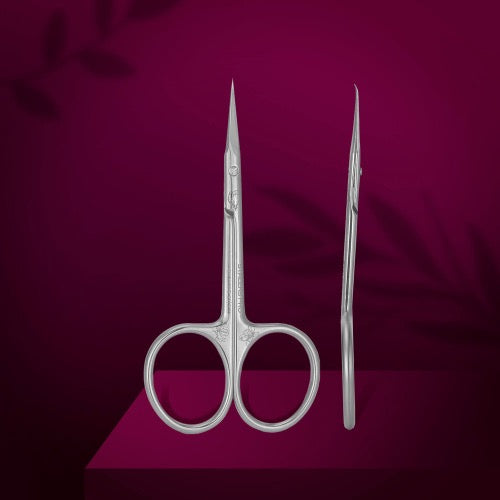 Professional cuticle scissors with hook Staleks Pro Exclusive 21 Type 2 (Magnolia), SX-21/2m
