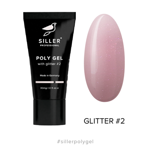 Poly Gel с блестками Моделирующий полигель с блестками №2 30 мл Siller