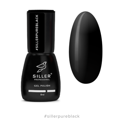 Gel Polish Pure Black 8 ml Siller